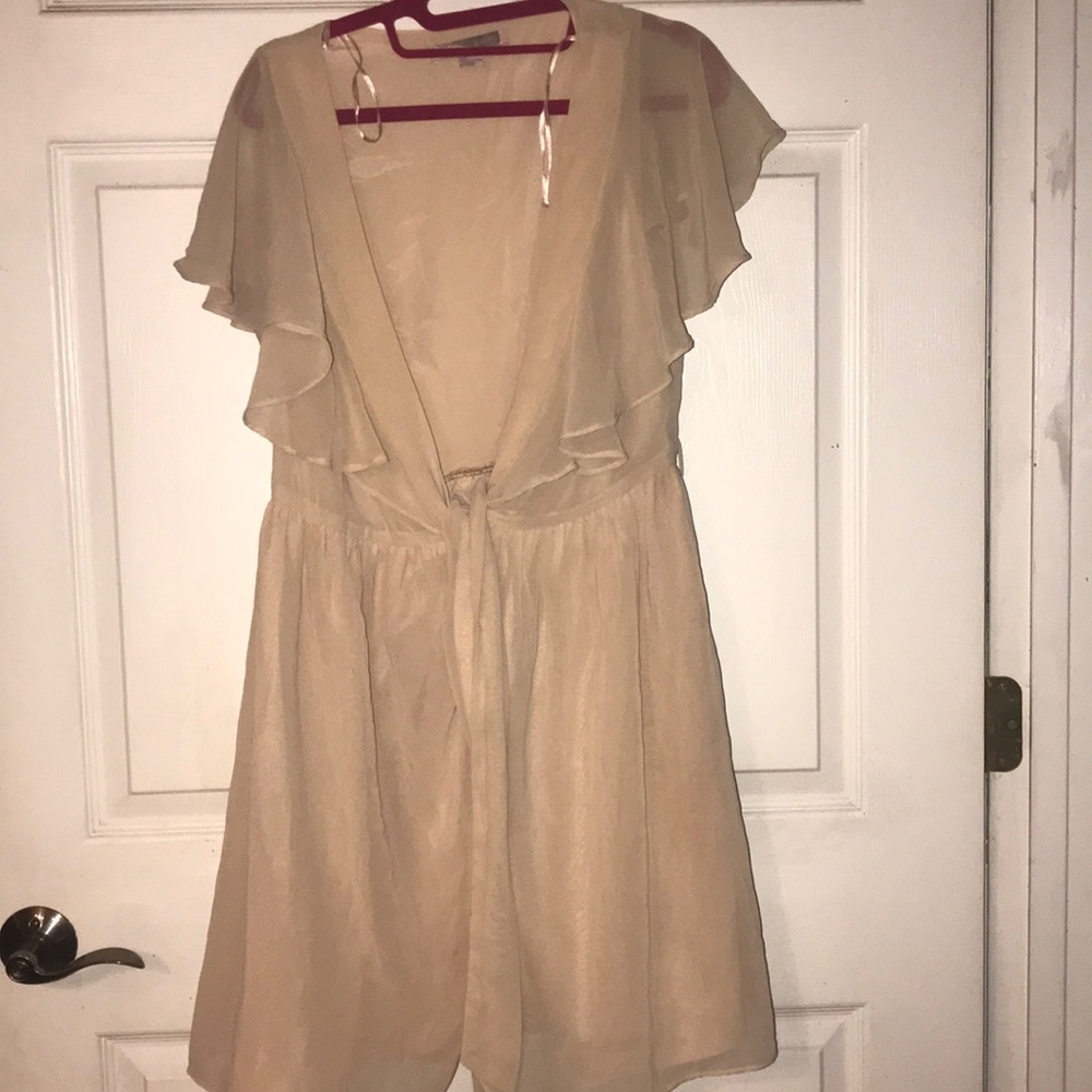 Cream sheer dress so cute on